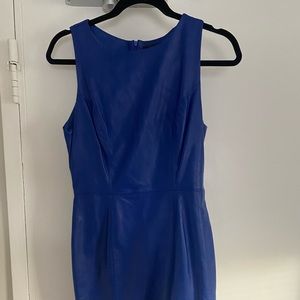 Blue Leather Dress